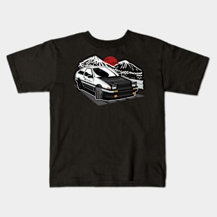 white ae86 hachiroku Kids T-Shirt